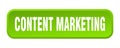 content marketing button. content marketing square 3d push button. Royalty Free Stock Photo