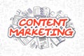 Content Marketing - Doodle Red Text. Business Concept. Royalty Free Stock Photo