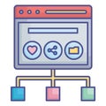 Content marketing Fill Vector icon which can easily modify or edit