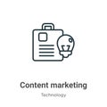 Content marketing outline vector icon. Thin line black content marketing icon, flat vector simple element illustration from Royalty Free Stock Photo
