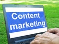 Content marketing is shown on the conceptual business photo
