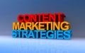 content marketing strategies on blue
