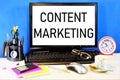 Content marketing-techniques for distributing information that is actually useful to the consumer, the goal is to gain trust, Royalty Free Stock Photo