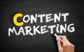 Content Marketing text on blackboard Royalty Free Stock Photo