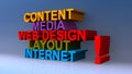 Content media web design layout internet on blue