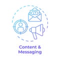 Content and messaging blue gradient concept icon Royalty Free Stock Photo