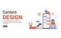 Content mobile design concept template