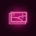 content placement icon. Elements of Web Development in neon style icons. Simple icon for websites, web design, mobile app, info