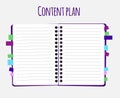 Content plan flat vector illustration