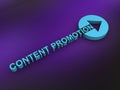 content promotion word on purple Royalty Free Stock Photo