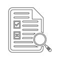 Content, proofreading icon. Outline vector design Royalty Free Stock Photo