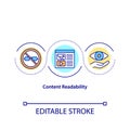 Content readability concept icon