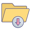 Content saving Vector icon which can easily modify or edit Royalty Free Stock Photo