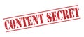 Content secret stamp Royalty Free Stock Photo