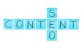 Content SEO Blue Sticky Notes Royalty Free Stock Photo