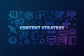 Content Strategy colorful vector concept horizontal illustration Royalty Free Stock Photo