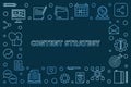 Content Strategy concept outline colorful vector frame Royalty Free Stock Photo