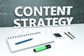 Content Strategy text concept