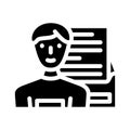 content syndication lead glyph icon vector illustration