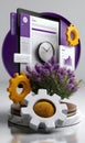 Content system design: management portal, web module, file organizer, user dashboard, data handler, page editor Royalty Free Stock Photo