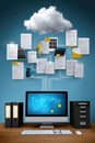 Content system design: management portal, web module, file organizer, user dashboard, data handler, page editor Royalty Free Stock Photo