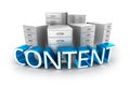 Content text and office containers Royalty Free Stock Photo