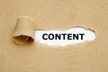 Content Torn Paper Concept Royalty Free Stock Photo