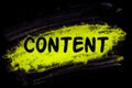 Content word with glow powder Royalty Free Stock Photo