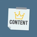 Content Word on note illustration Royalty Free Stock Photo