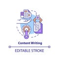 Content writing concept icon Royalty Free Stock Photo