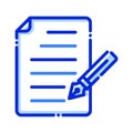 content writing, paper, pen, content fully editable vector icons Royalty Free Stock Photo