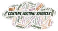 Content Writing Services word cloud.