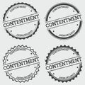 CONTENTMENT insignia stamp isolated on white. Royalty Free Stock Photo