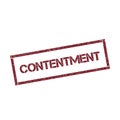 CONTENTMENT rectangular stamp. Royalty Free Stock Photo