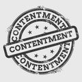 CONTENTMENT rubber stamp isolated on white. Royalty Free Stock Photo