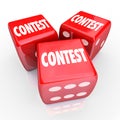 Contest Dice Word Roll Gamble Play to Win Royalty Free Stock Photo