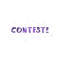 Contest banner. Vector Illustration. Royalty Free Stock Photo