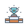 Color illustration icon for Contest, competition and win Royalty Free Stock Photo