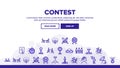 Contest Sport Activity Landing Header Vector Royalty Free Stock Photo