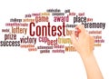 Contest word cloud hand writing concept Royalty Free Stock Photo