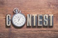 Contest watch wooden Royalty Free Stock Photo