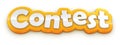 Contest yellow word text on white background