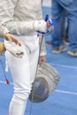 Contestants at the National Fencing Championship in Bucharest