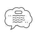 context bubble nlp line icon vector illustration Royalty Free Stock Photo