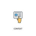 Context concept 2 colored line icon