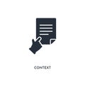 Context icon. simple element illustration. isolated trendy filled context icon on white background. can be used for web, mobile,