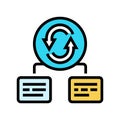 context switching time management color icon illustration
