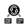 context switching time management glyph icon illustration