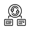 context switching time management line icon illustration