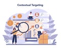 Contextual advertsing and targeting concept. Marketing campaign